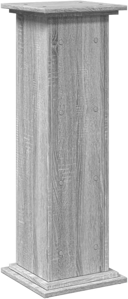 vidaXL Postament mit Stauraum Grau Sonoma 31x30x90 cm Holzwerkstoff
