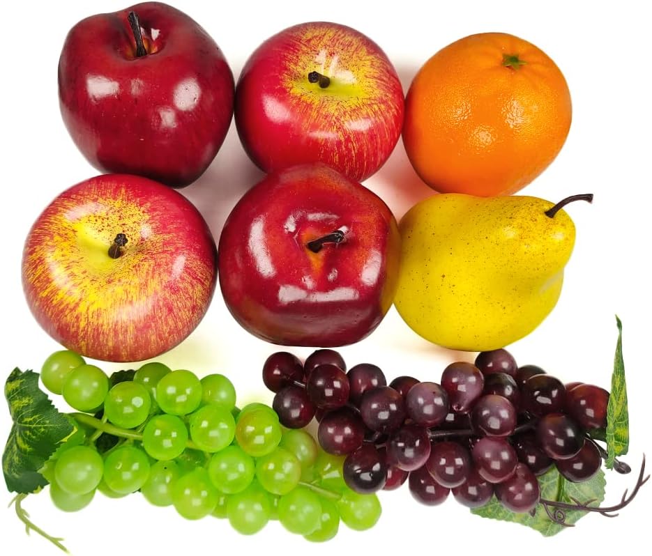 Laiiqi Künstliche Gefälschte Früchte, 8 Stück künstliche Obst-Mittelstücke Esstisch Dekorativ, leben