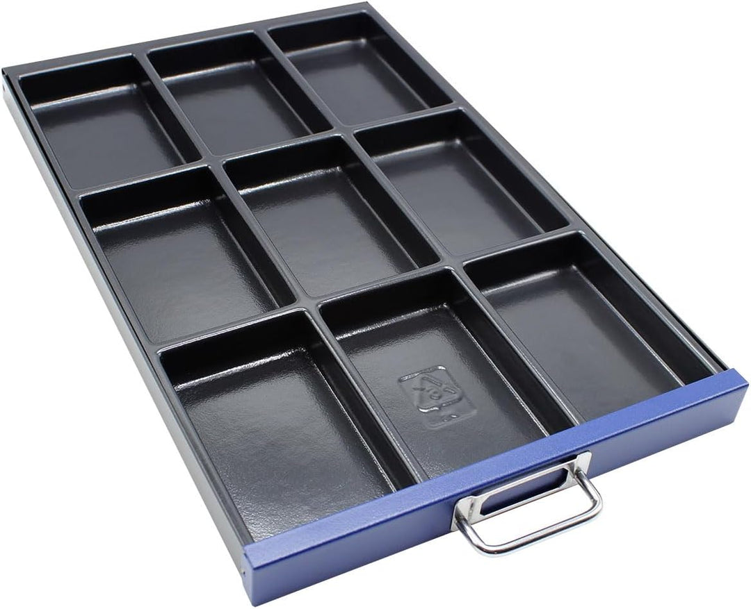 BISLEY MultiDrawer Schubladeneinsatz A4 9 Fächer für alle DIN A4 Schubladen, Metall, 800 Kunststoff,