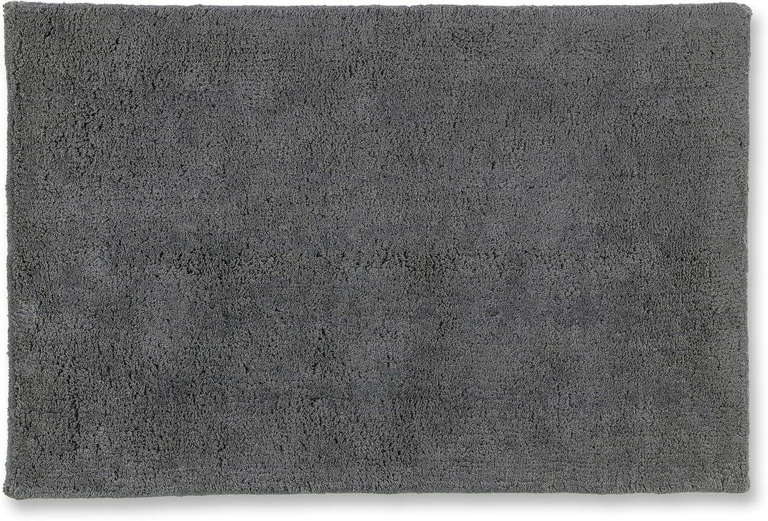 Schöner Wohnen Kollektion Badteppich einfarbig anthrazit 40 x 60 cm – waschbare Badematte rutschfest