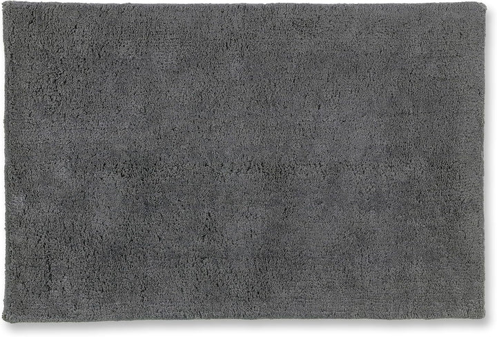 Schöner Wohnen Kollektion Badteppich einfarbig anthrazit 40 x 60 cm – waschbare Badematte rutschfest