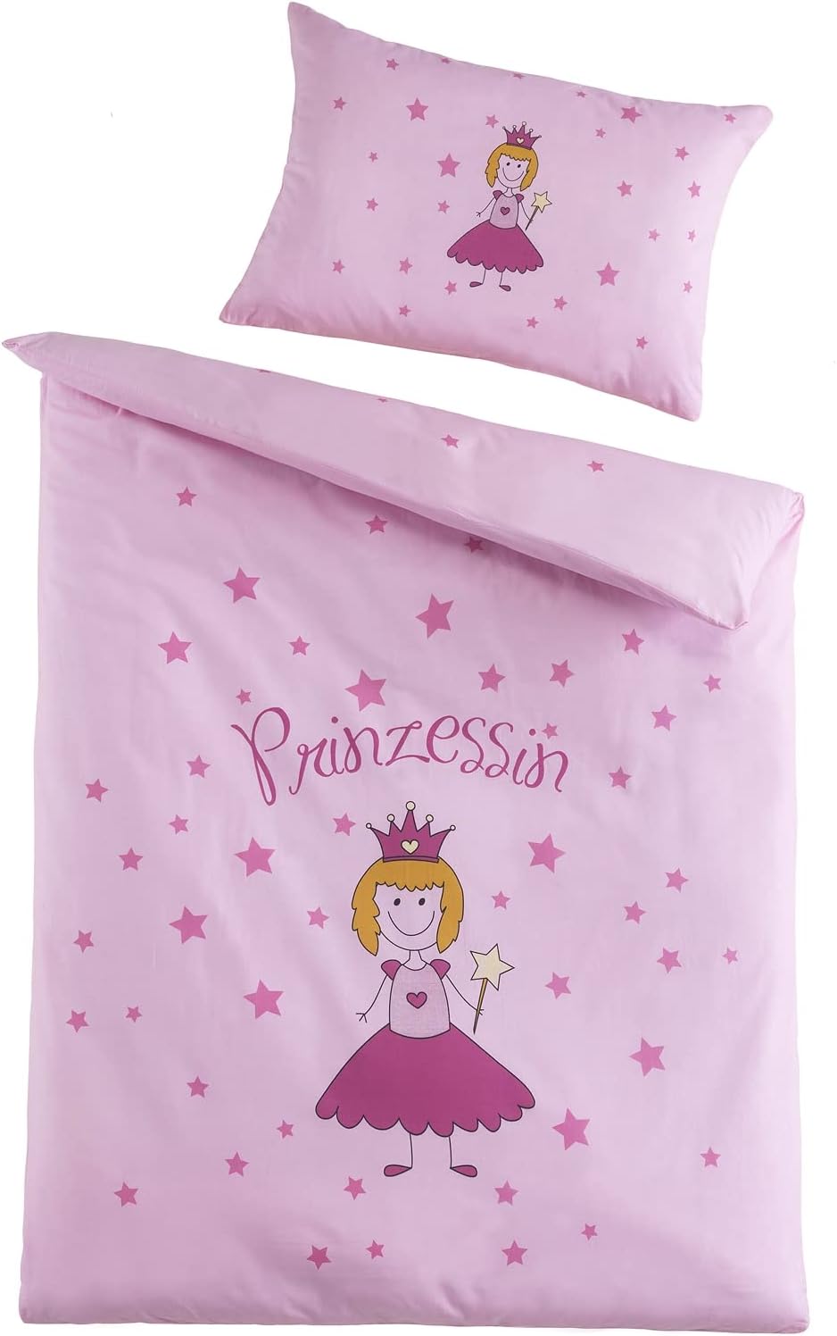 Carpe Sonno Kinderbettwäsche 135x100 cm Prinzessin-Bettwäsche Babybett Bettwäsche für Babys Mädchen