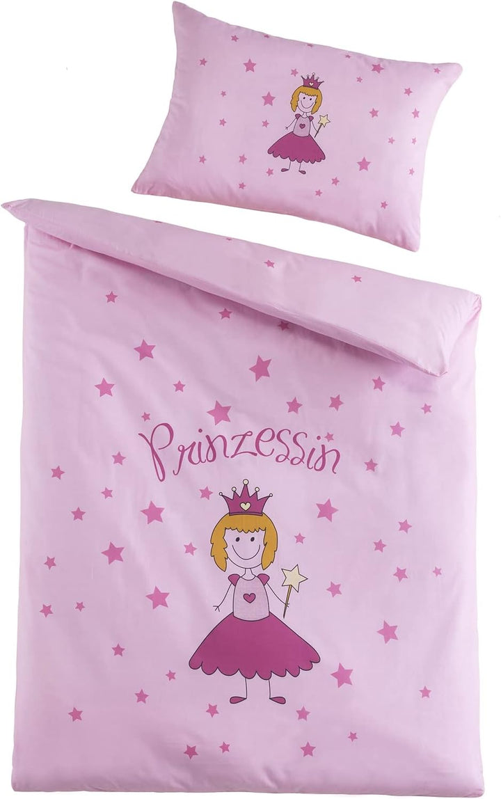 Carpe Sonno Kinderbettwäsche 135x100 cm Prinzessin-Bettwäsche Babybett Bettwäsche für Babys Mädchen