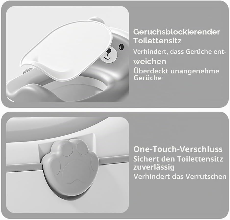 Töpfchentraining-Toilettensitz für Kleinkinder, multifunktionales tragbares Töpfchen mit Spritzschut