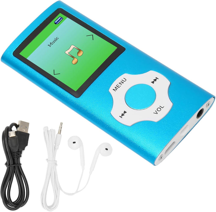 MP3-Player Unterstützt 64G TF-Karte, Tragbarer HiFi-Musikplayer mit Diktiergerät, UKW-Radio, Fotobet