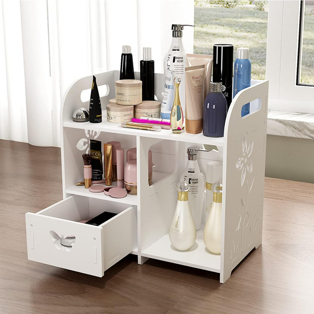 LEcylankEr Make-up Organizer mit Schubladen, Make-up Lagerung Kosmetische Schminktisch Organizer Mak