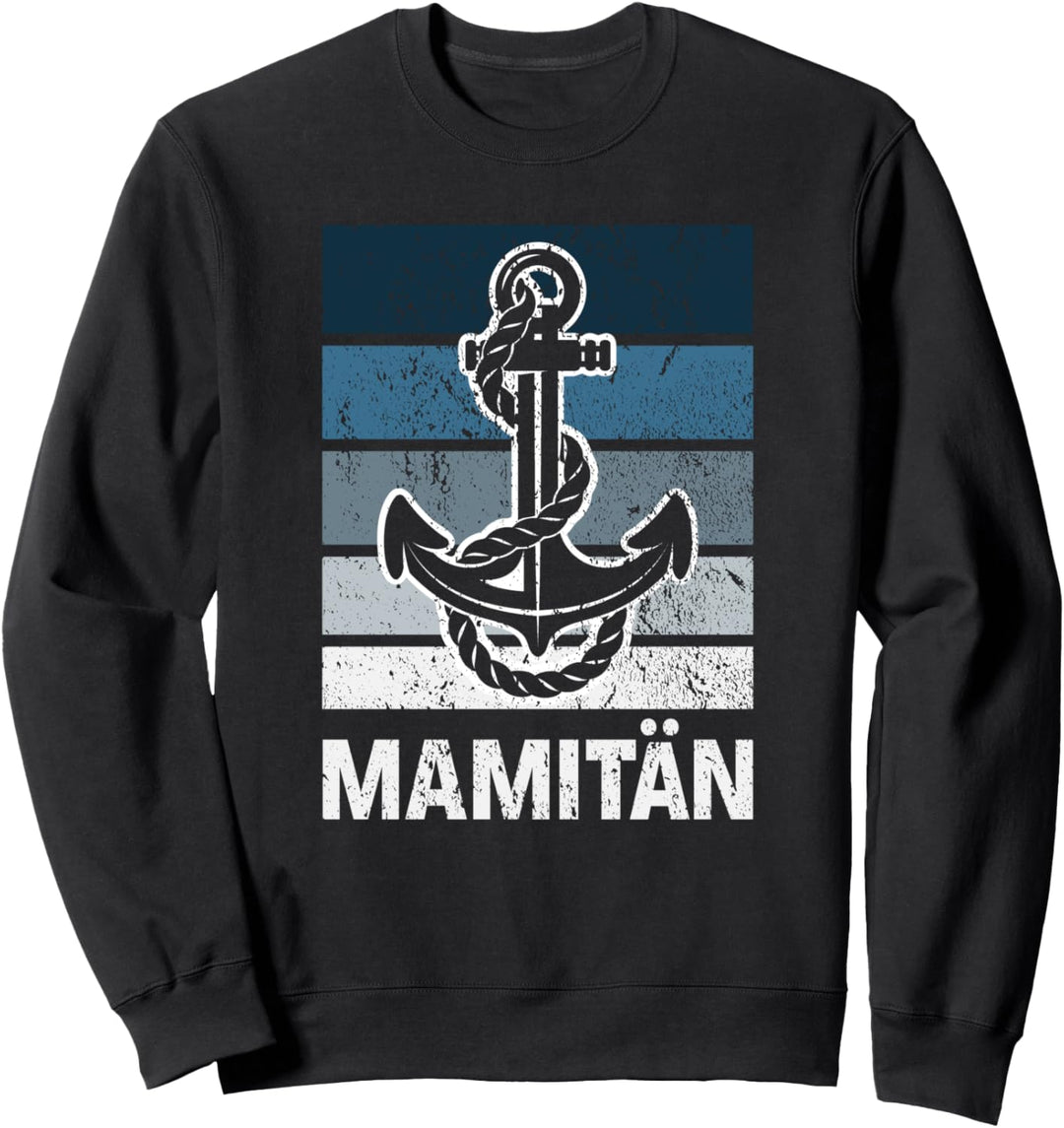 Damen Boot Frauen Kapitänin Mama Kapitän Mamitän Sweatshirt