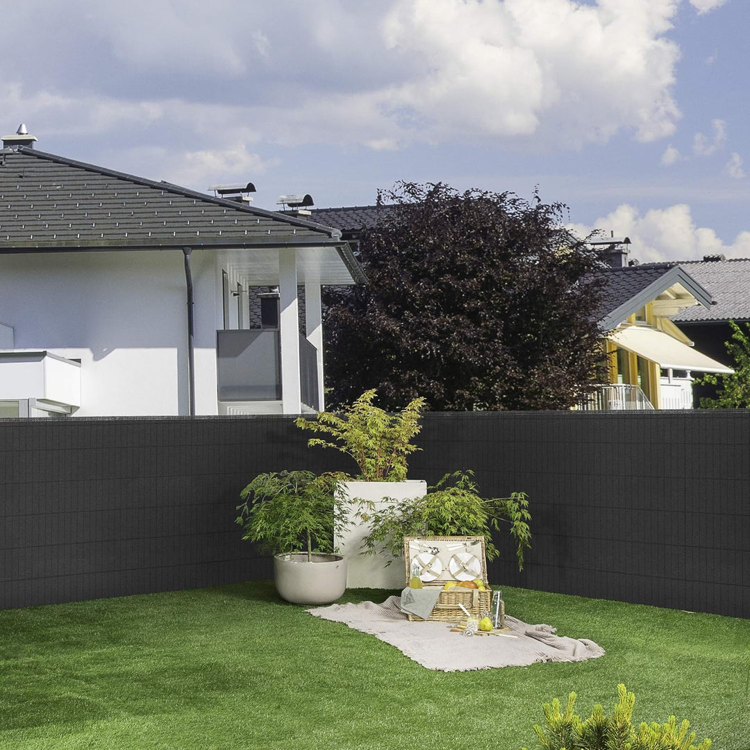 Windhager Zaunblende Rolle, Sichtschutz, Windschutz für Garten und Balkon, inkl. 60 m Befestigungssc
