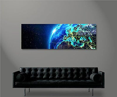 islandburner Bild Bilder auf Leinwand Nordhalbkugel Weltall Space Europa Panorama XXL Poster Leinwan