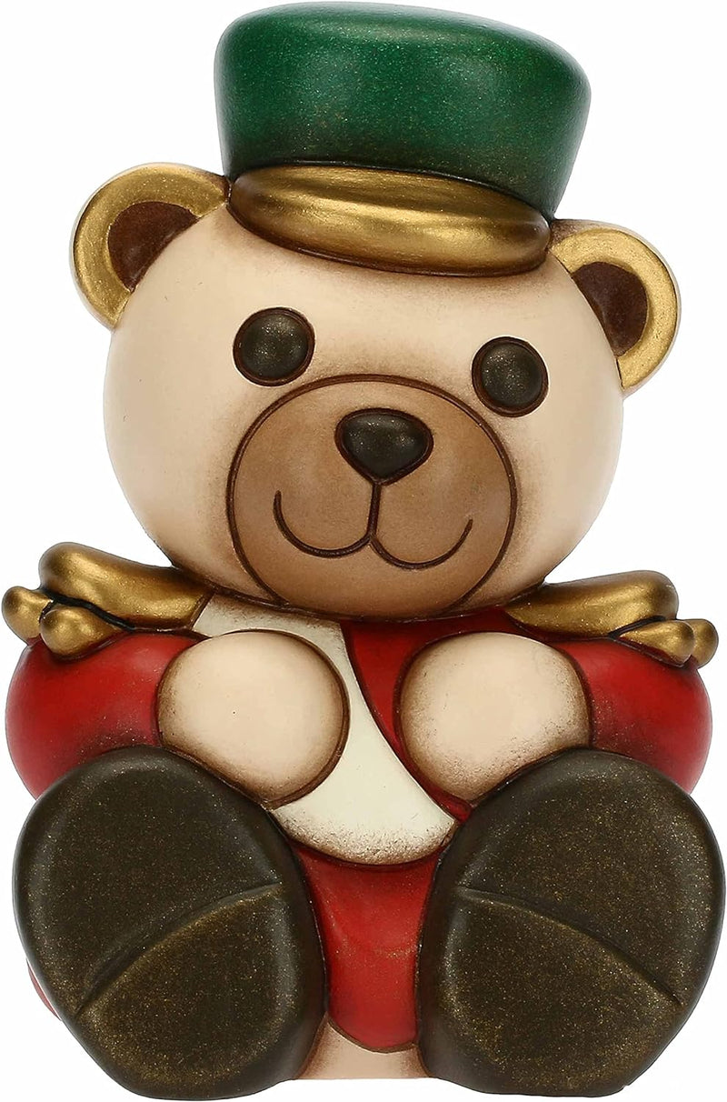 THUN - Weihnachten 2022 - Nussknacker Teddy aus Keramik, handverziert, mittlere Version - Geschenkid