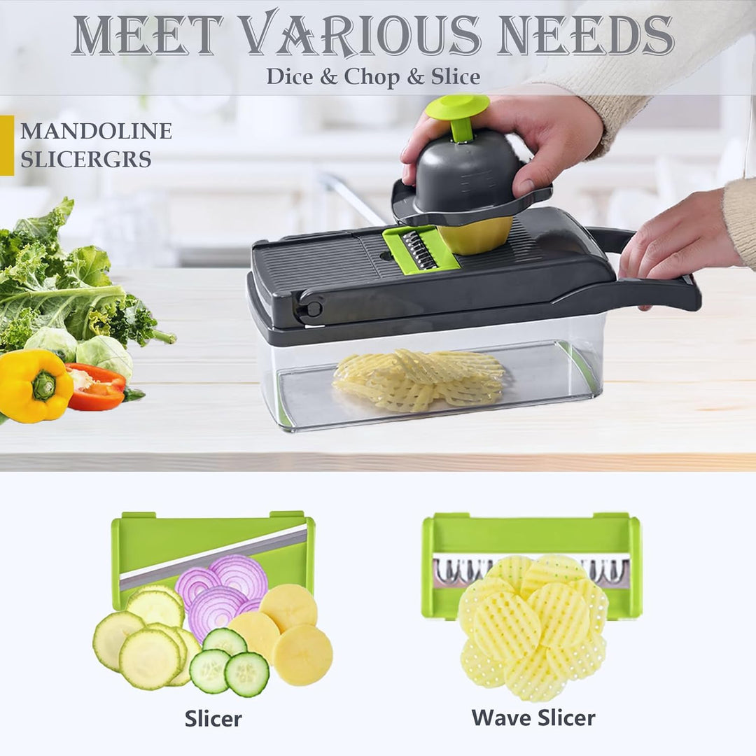 Gemüseschneider Gemüsehobel Reibe Zwiebelschneider Mandoline Dicer Chopper Küchenreibe Gemüsereibe,