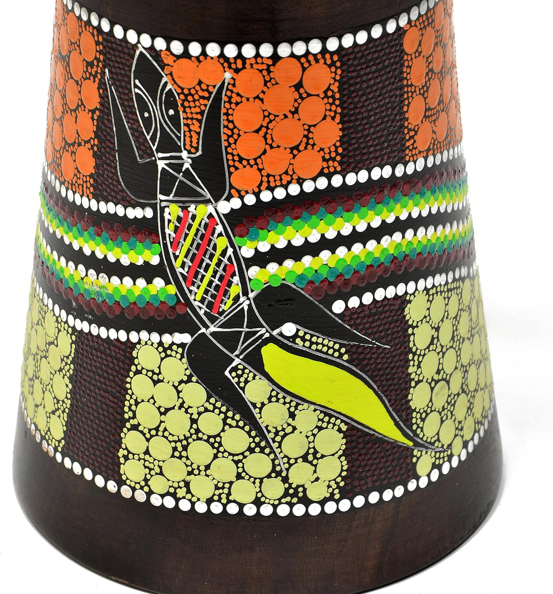 50 cm Djembe Trommel Buschtrommel Afrika-Style handbemalt exotischer Dotprint Schnüre Knoten Ziegenf