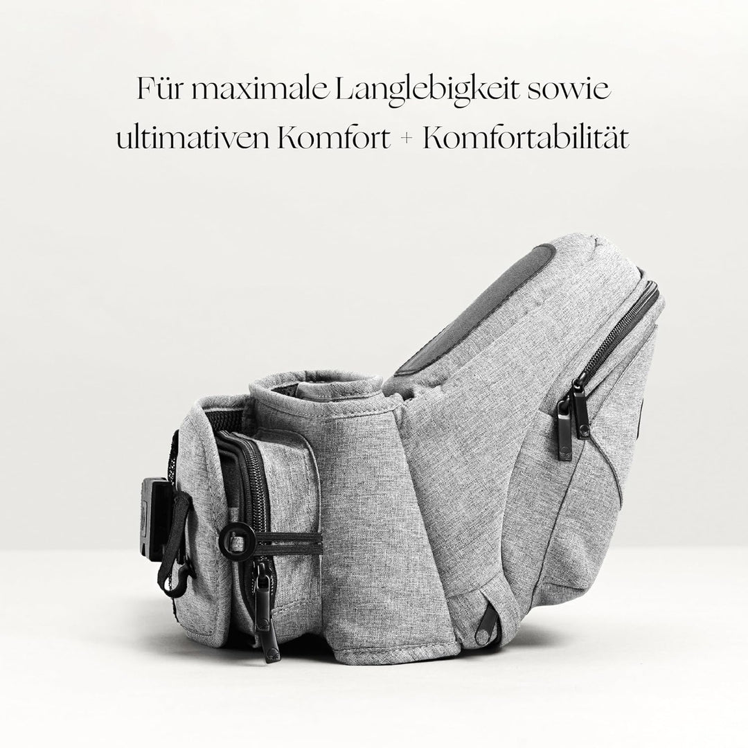 Tushbaby Ergonomische Multi-Position Babytrage Hüftsitz mit Sicherheitszertifikat, Einstellbar, Masc