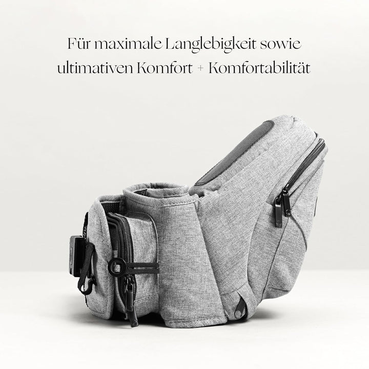 Tushbaby Ergonomische Multi-Position Babytrage Hüftsitz mit Sicherheitszertifikat, Einstellbar, Masc