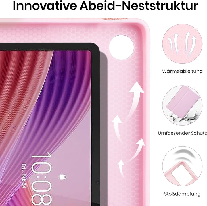 Tastatur Hülle für Lenovo Tab 10.1 Zoll 2025, Bluetooth Magnetisch Abnehmbarer QWERTZ Keyboard für L