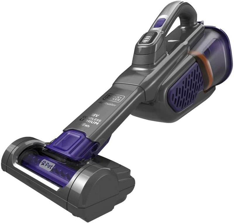 Black+Decker 36 Wh / 18 V Akku-Handstaubsauger Dustbuster Pet mit smart tech (mit Cyclonic Action, i