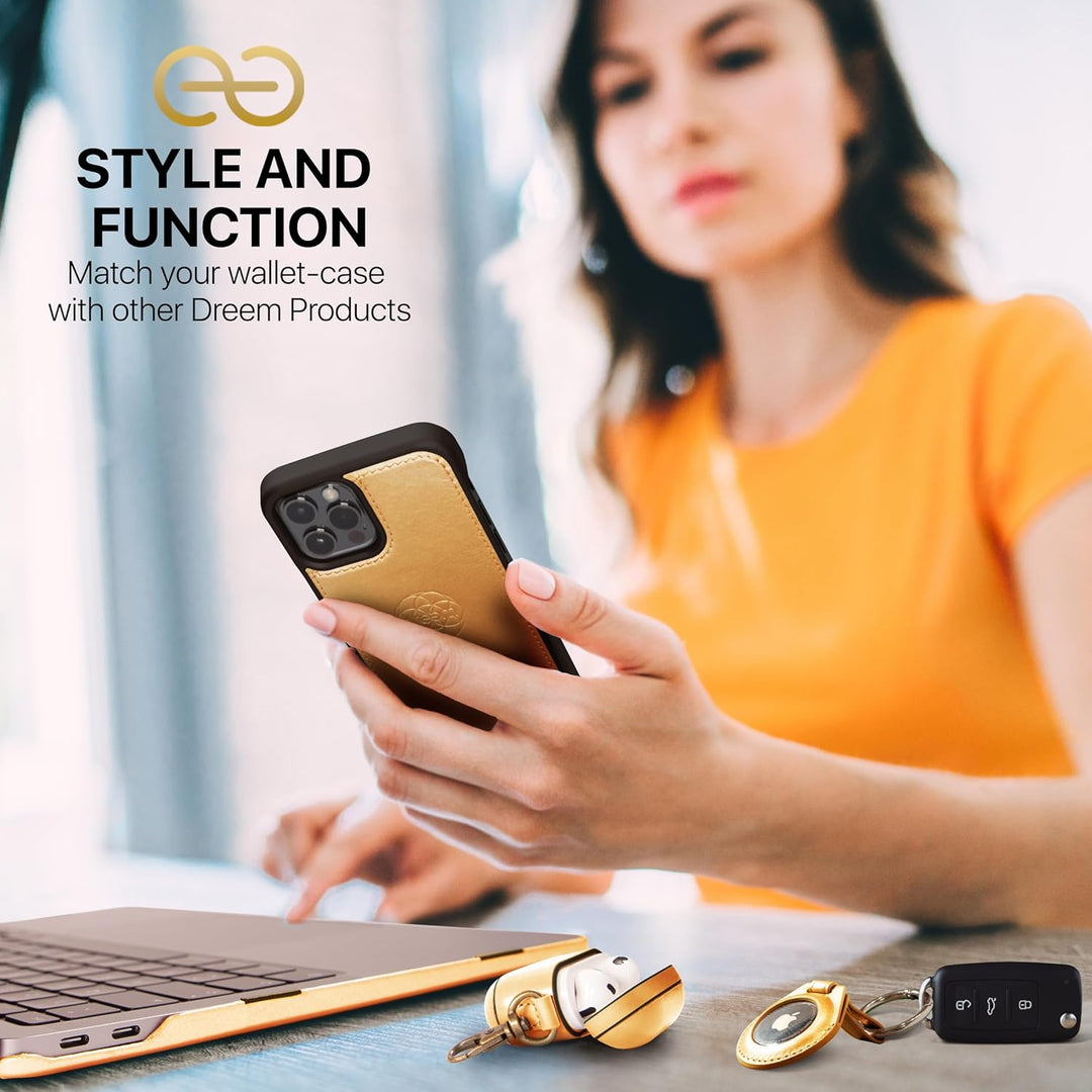 Dreem Fibonacci iPhone 13 Pro Brieftaschen-Etui / 2-in-1 stossfestes Etui und abnehmbares Folio aus