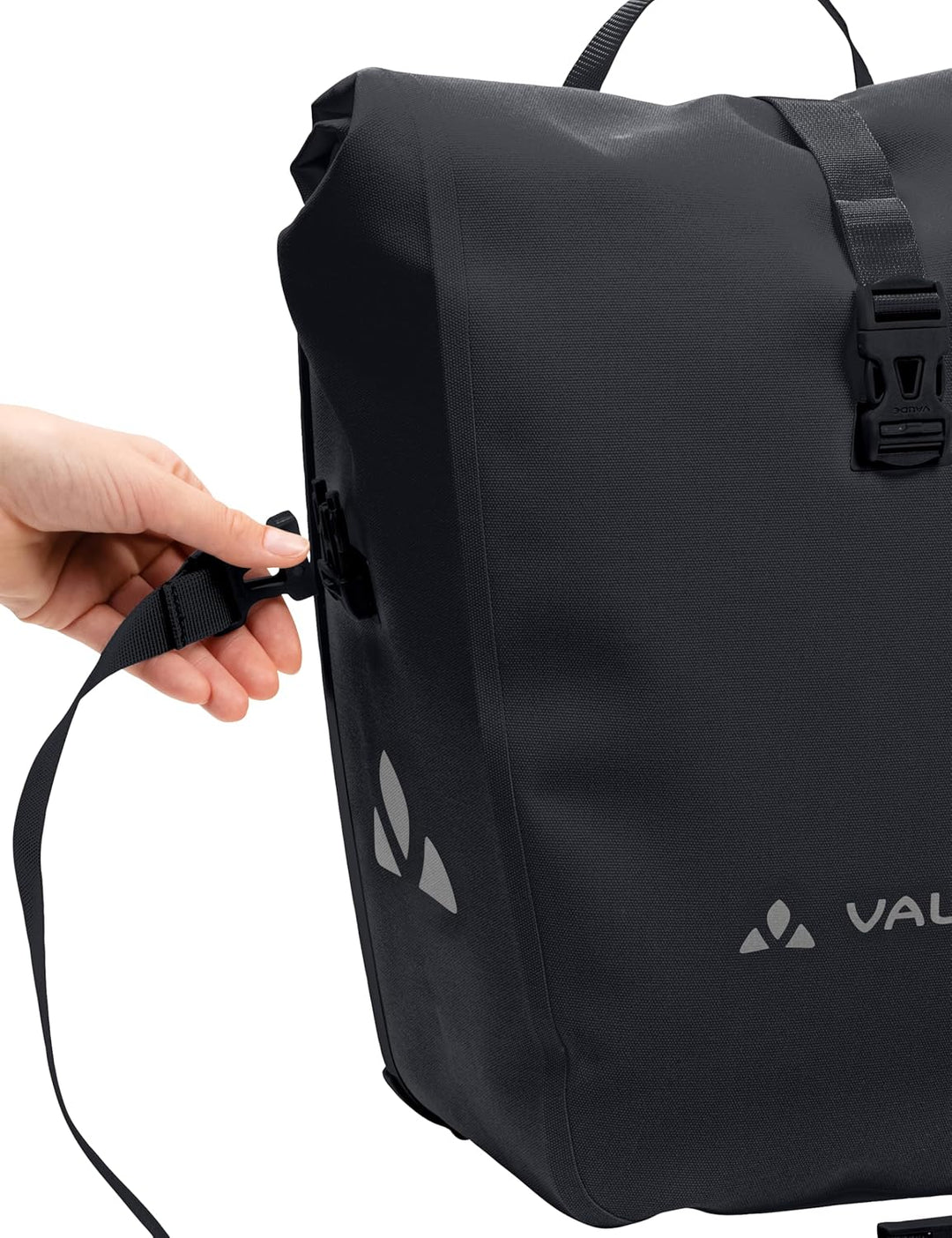VAUDE Aqua Back Deluxe Single - Fahrradtasche - 1 Hinterradtasche (24L) 24 Liter Schwarz, 24 Liter S
