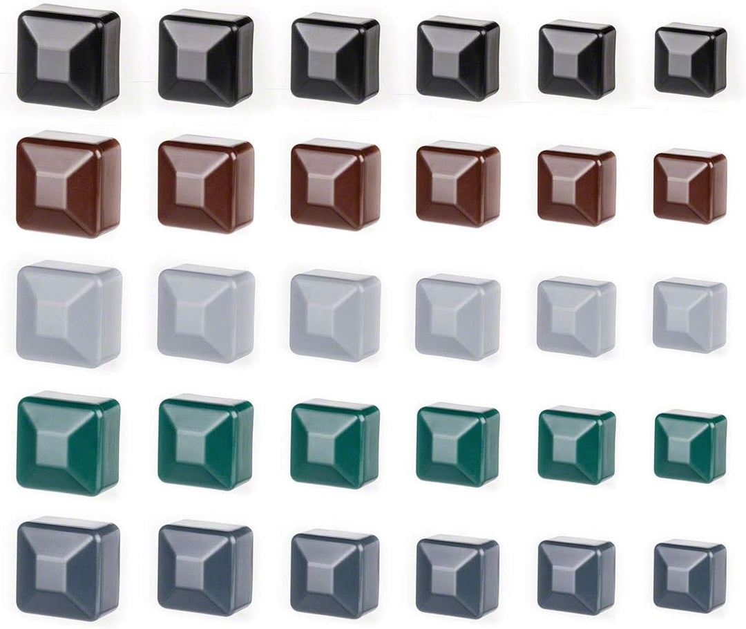 EMFA Zaunpfahlkappe 100x100 mm 1 Stück Anthrazit Pfostenkappe quadratisch Zaunpfostenkappen Zaunabde