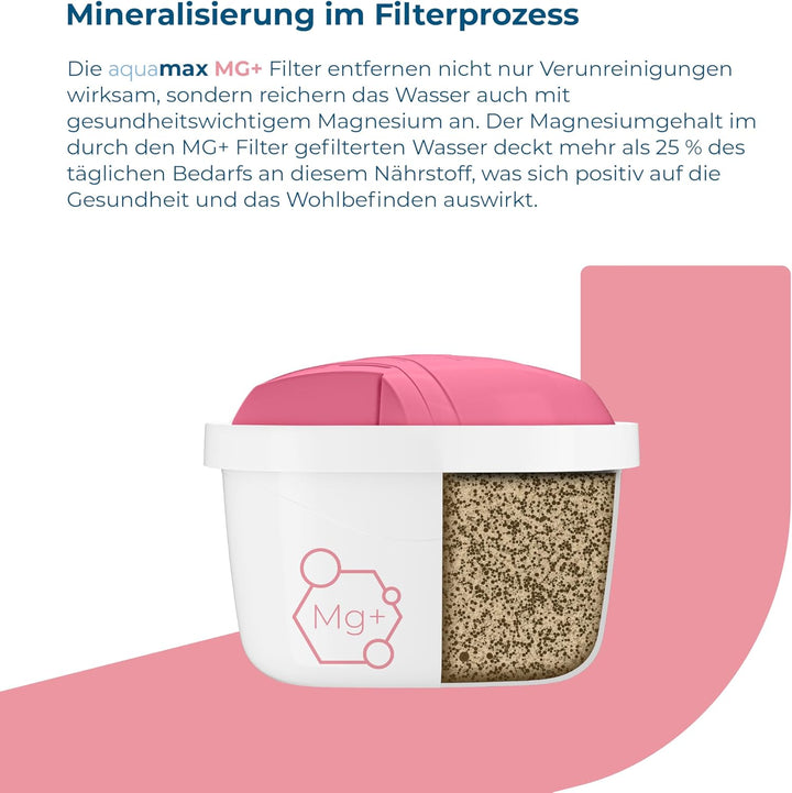 Wessper Filterkartuschen für Kanne, Filter mit Magnesium, Zusätzlicher PIN, Kompatibel mit Brita Was