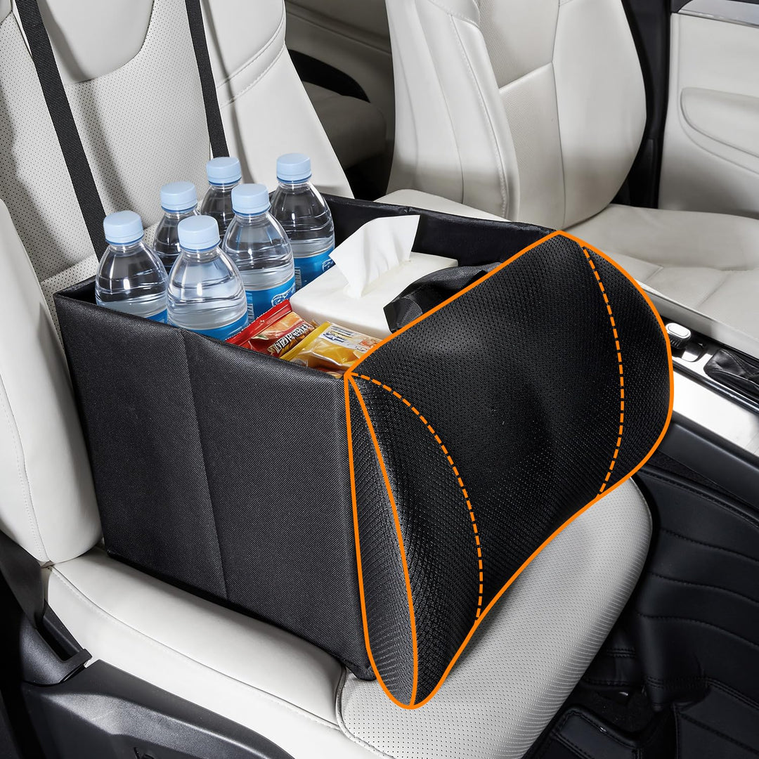 2-in-1 Klappbarer Kofferraum-Organizer mit Lendenkissen-Funktion - Robuste faltbare Box als Sitz- un