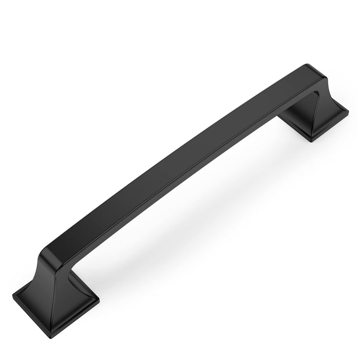 Amerdeco 10 Stück Möbelgriffe Schwarz 128mm Lochabstand Zinklegierung Griffe für Küchenschränke Schr