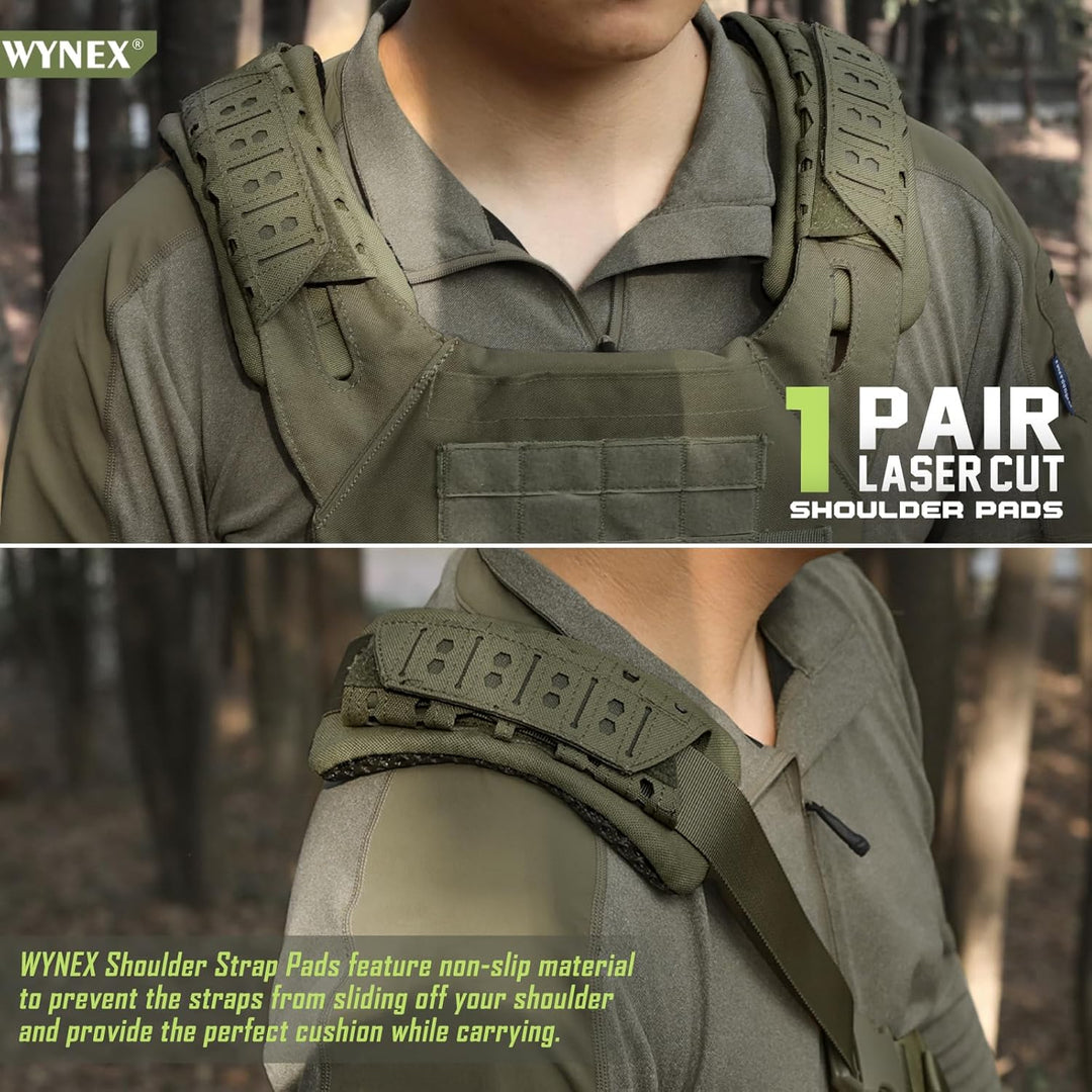 WYNEX Schultergurt Pad mit Vest Carrier, 2 Pack Rucksack Strap Cushion Pads Bag Strap Soft Mesh Pads