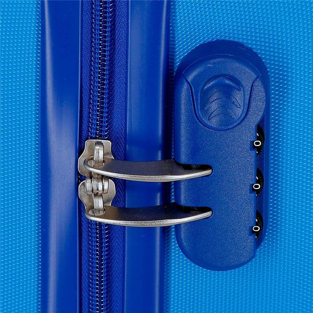 Enso Rob Friend Kabinentrolley, blau, 38 x 55 x 20 cm, starr, ABS, Zahlenschloss, 34 l, 2 kg, 4 Räde