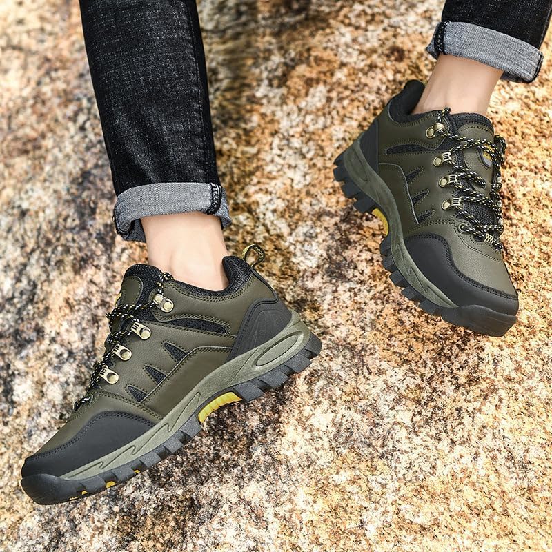 Herren Damen Wanderschuhe Wasserdicht Outdoor Anti-Rutsch Wanderstiefel Sportlich Bequem Leicht Outd