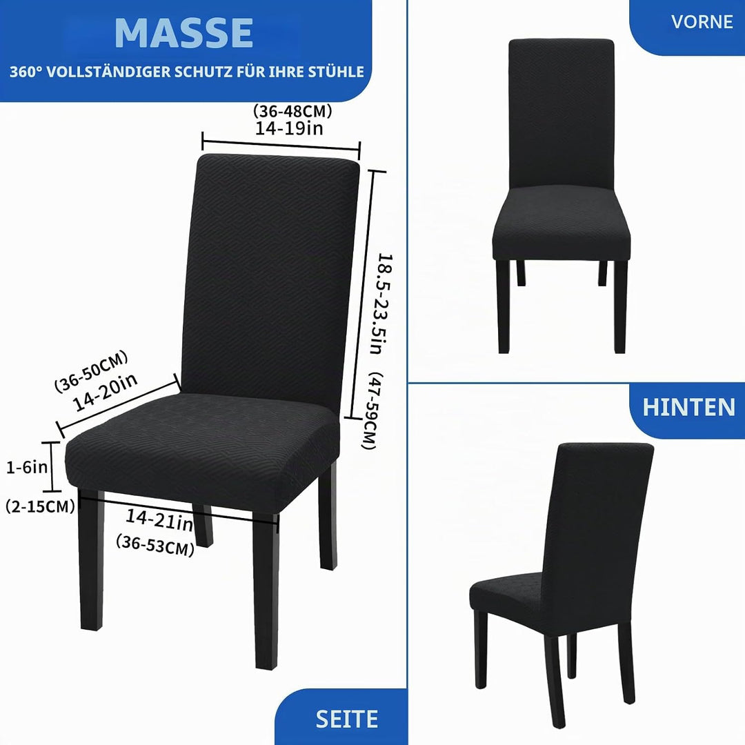 XINEAGE Stuhlhussen 4er Set, Stretch Stuhlhussen für Esszimmerstühle, Universale Stuhlhussen Waschba