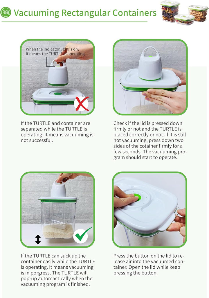 FOSA BARCELONA MIDI-STARTER-SET 3-teilig - BC30020 – Smarte Vakuum-Lebensmittelaufbewahrung – Vakuum