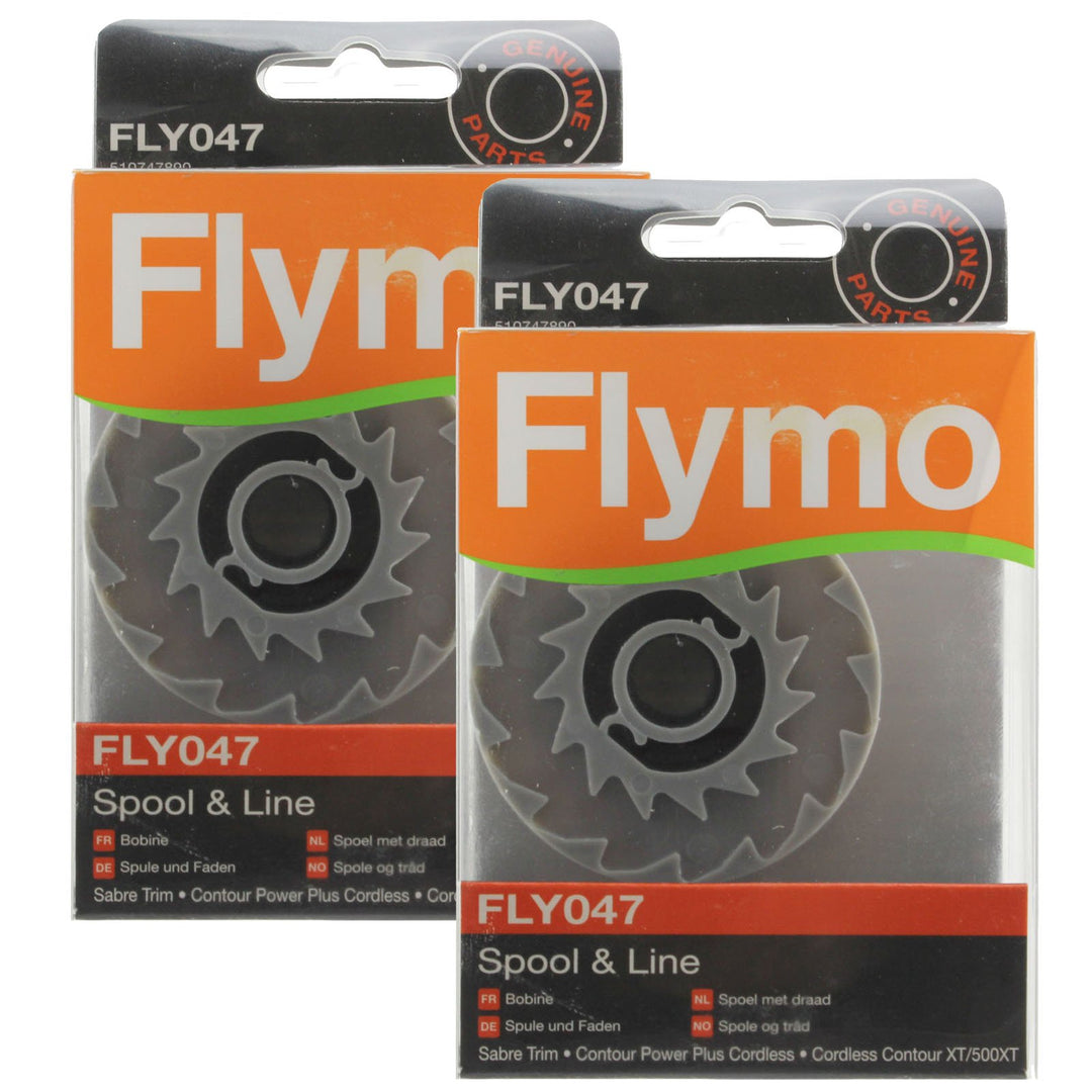 Original FLYMO Contour Power Plus Akku-Strimmerspule & Schnur (2 Stück, FLY047)