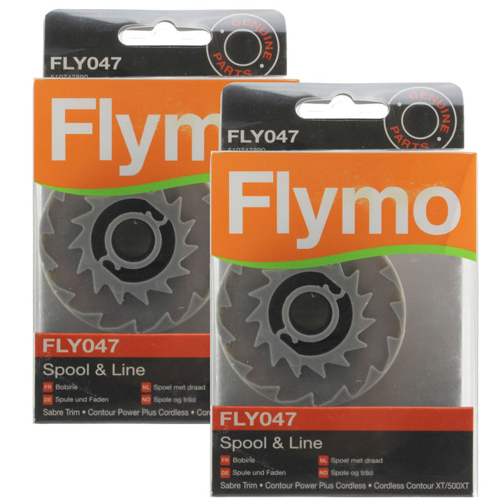 Original FLYMO Contour Power Plus Akku-Strimmerspule & Schnur (2 Stück, FLY047)