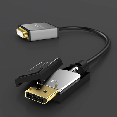 KabelDirekt - DisplayPort DP auf DVI Adapter - 0,15m - (maximale Auflösung 4K/30Hz) & Dual Link DVI,