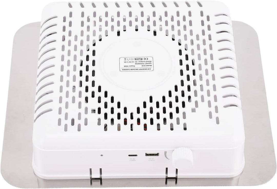 BRRNOO Nagelstaubsammler, Eingebauter Tischschreibtisch, Leistungsstarker 80 W, 3500 U/min, Bürstenl