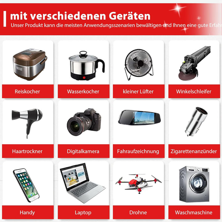 Wechselrichter Spannungswandler DC 12V / 24V auf AC 230V Modifizierte Sinuswelle Inverter 2000W mit