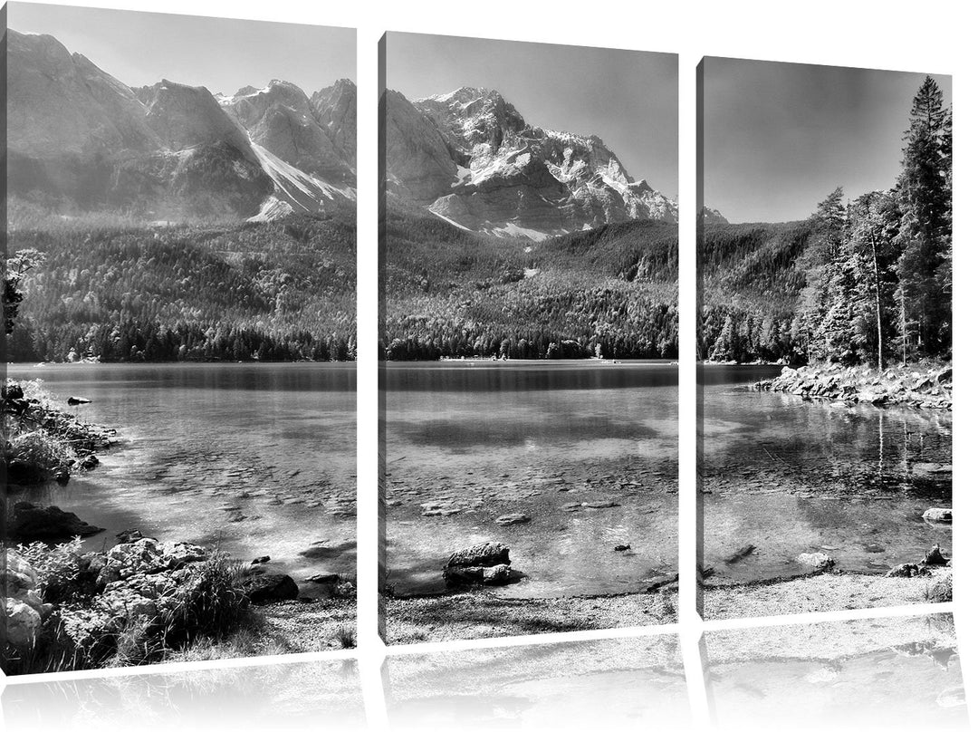 Pixxprint Landschaft Sonne Pflanzen als Leinwandbild/Grösse: 3 Teilig (120x80) cm/Wandbild/Kunstdruc