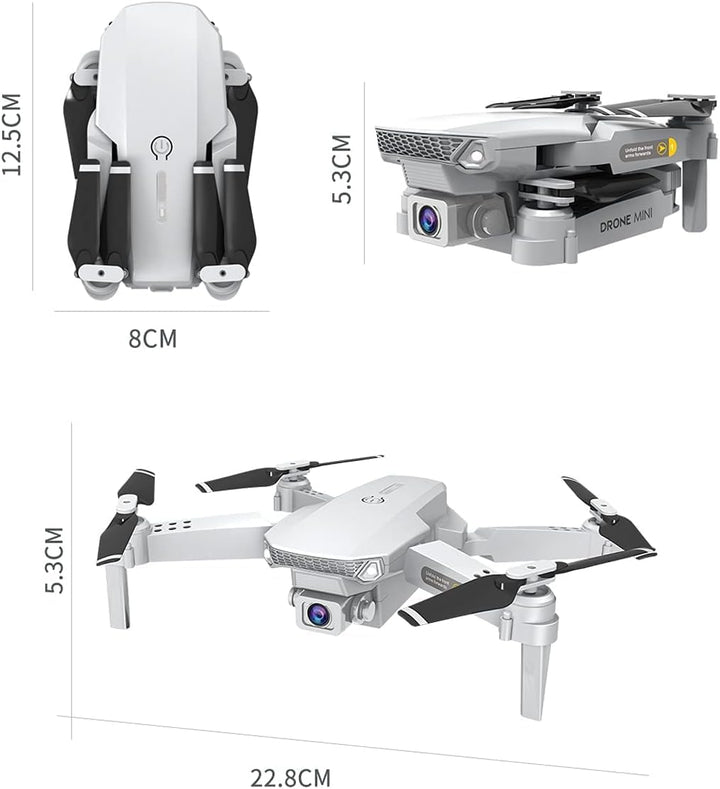 OBEST Drohne mit Kamera 4K, Faltbare RC Quadcopter, Optical Flow, 2 Akkus, One Key Start/Landen, 3D