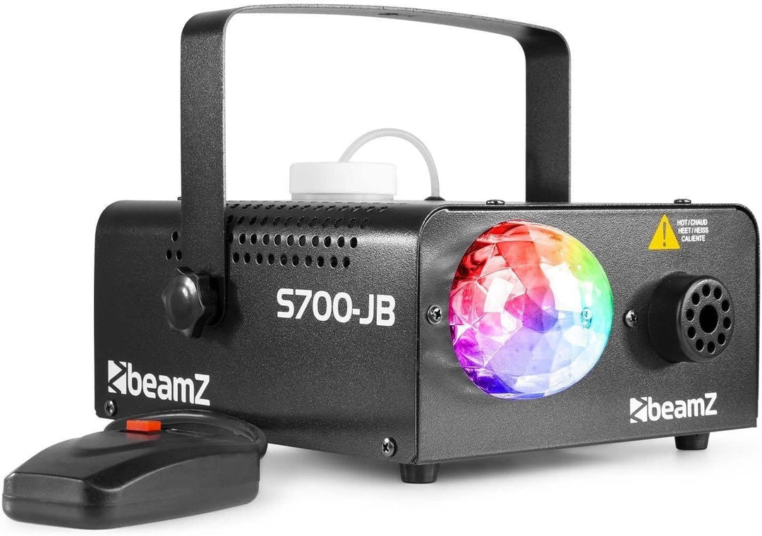 BeamZ S700-JB Kompakte 700-Watt-Nebelmaschine mit Fernbedienung, Rauchmaschine mit Lichteffekt, Smok