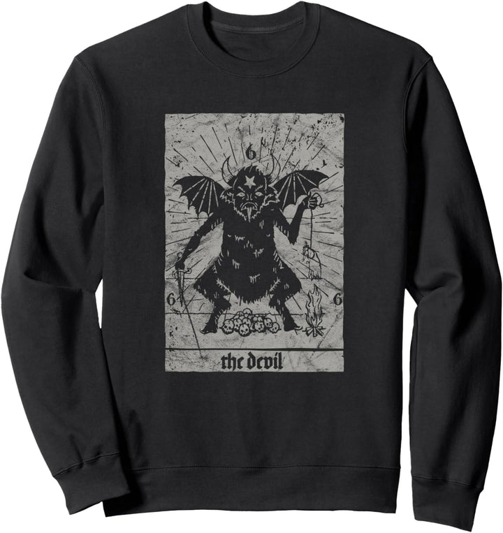 Vintage Okult Baphomet – Tarotkarte Satanic Horror T-Shirt Sweatshirt