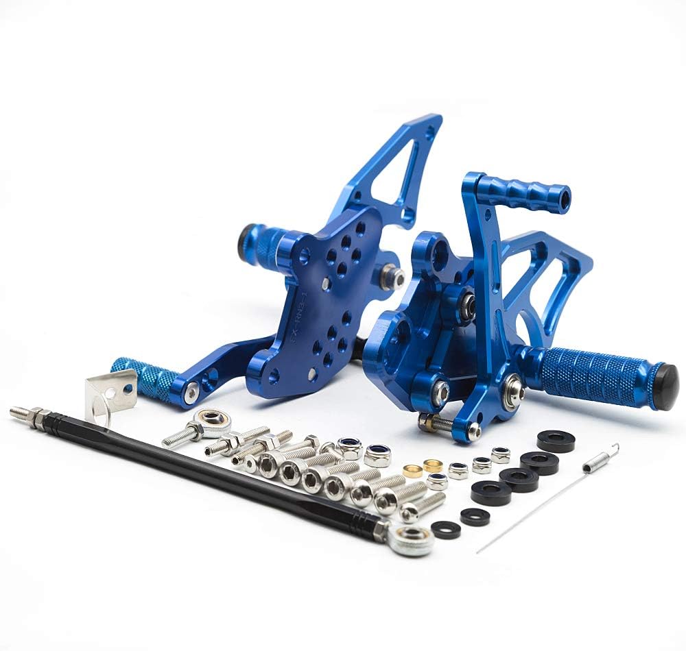 Ninja 300 Billet Anodized Motorrad Rearsets CNC verstellbare hintere Fussrasten Fussstütze hinten Se