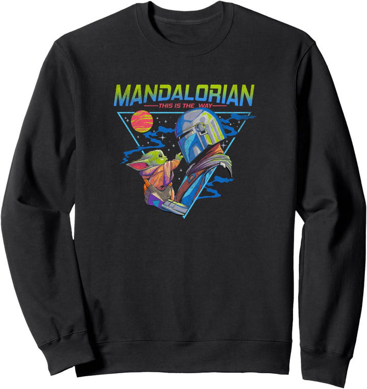 Star Wars: The Mandalorian & The Child Triangle Galaxy Touch Sweatshirt