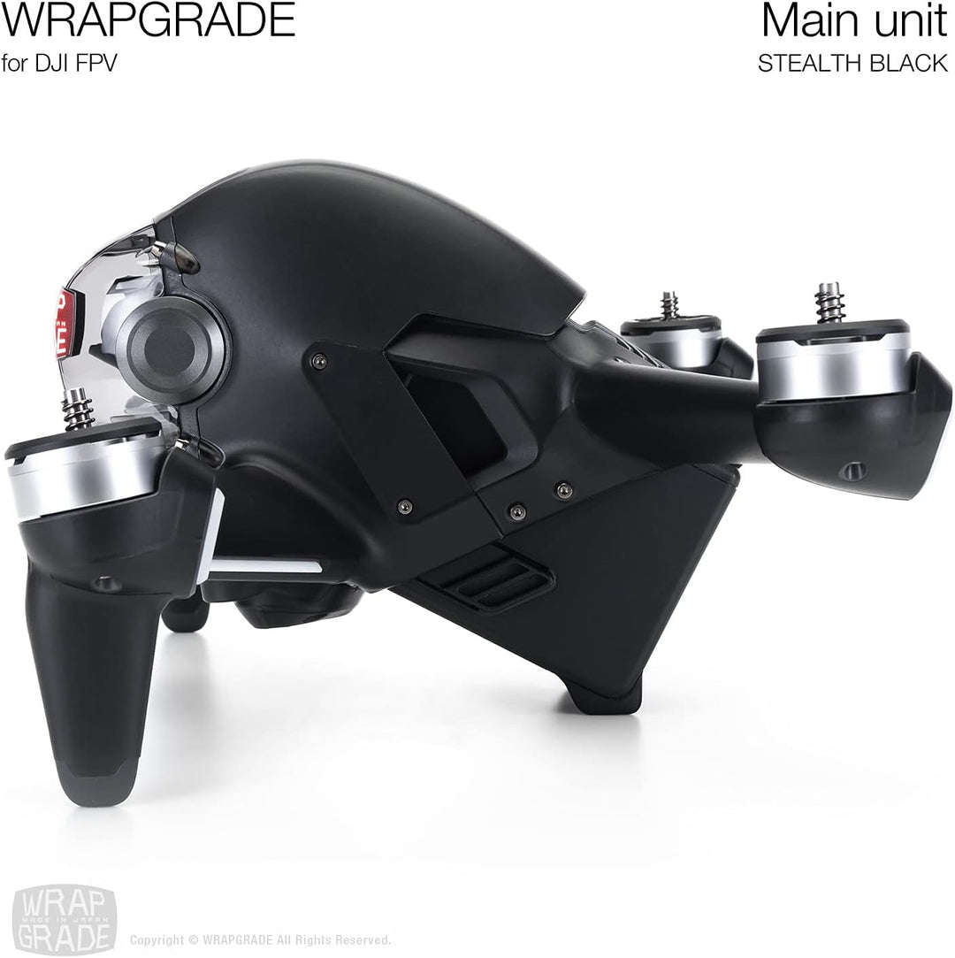 WRAPGRADE Skin Kompatibel mit DJI FPV (Stealth Black)
