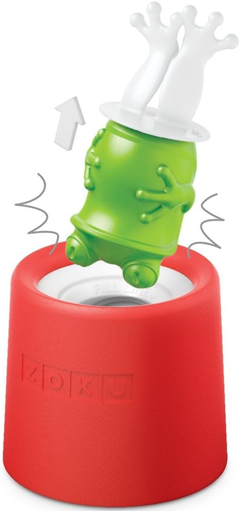Zoku ZK123-011 Eisformen Ice Pop Frosch, 45 ml, Kunststoff, grün
