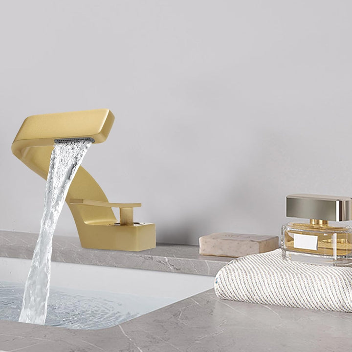 bad wasserfall armatur waschtischarmatur modern Design badezimmerarmatur elegant für Waschtischarmat