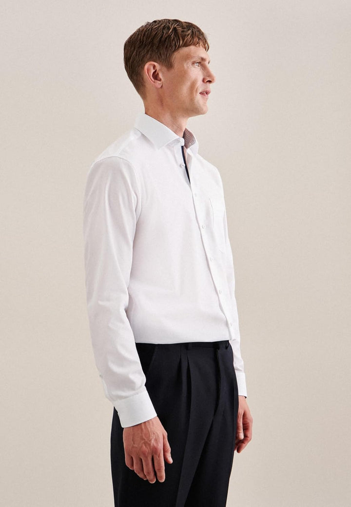Seidensticker Herren Business-Hemd - Regular Fit - Bügelfrei - Kent-Kragen - Langarm - 100% Baumwoll