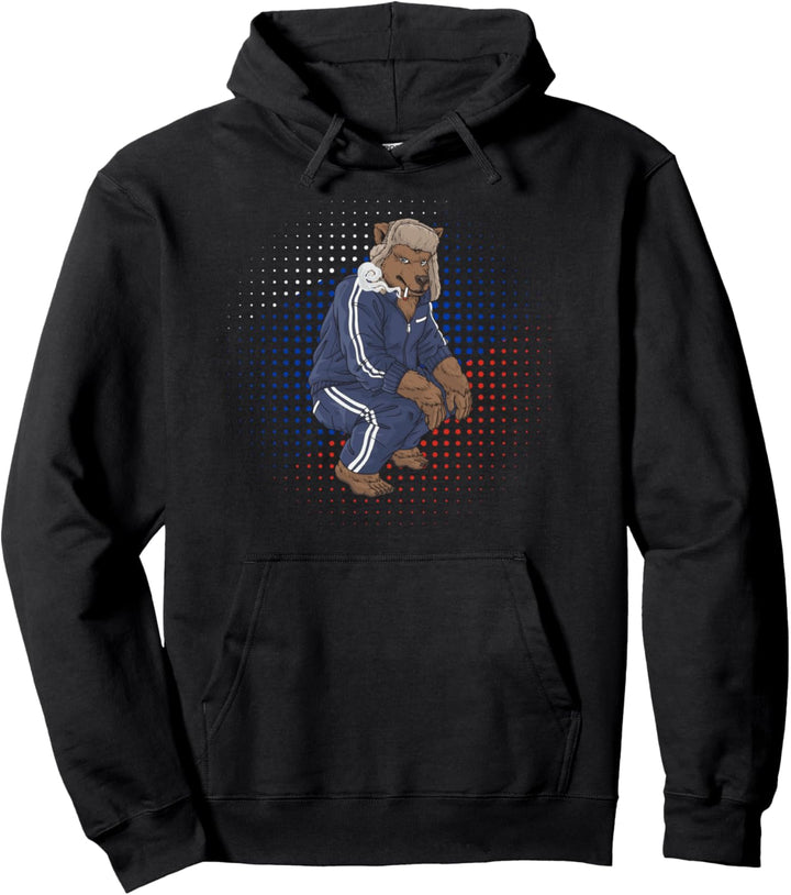 Lustiges Russland Bär Russenhocke Russen Pullover Hoodie