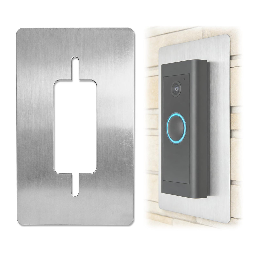 Blende Edelstahl für Ring Doorbell Wired - Wandplatte für Ring Video Türklingel Wired, Halterung Zub