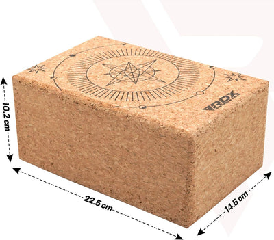 RDX Yoga Cork Block Set, High Density Eva Schaumstoff Rutschfester Blöcke, Leichtes Yogaklotz für Kö