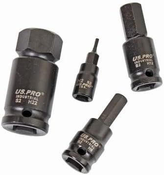 US PRO INDUSTRIAL Schlagschrauber-Bit-Steckschlüssel-Set, gemischter Antrieb, 2 mm – 22 mm, 17-teili